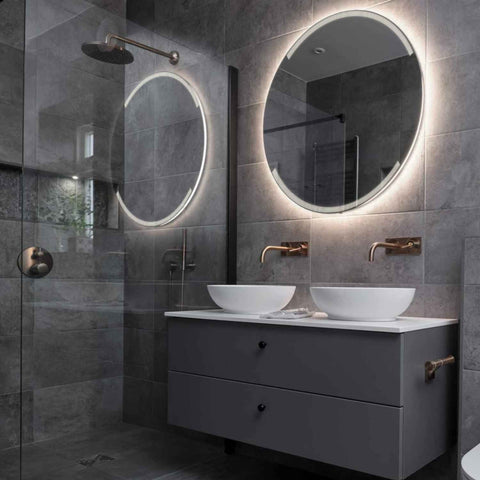 Espejo LED Redondo | Control por interruptor de pared | Luz blanca neutra - Reyze Seria Edge Model 8