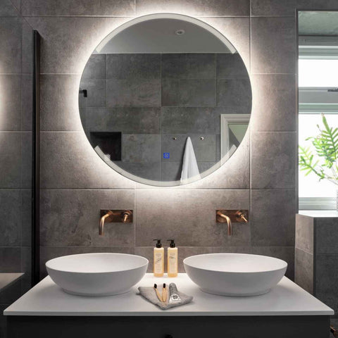 Espejo LED Redondo | Botón táctil | Luz blanca neutra - Reyze Seria Edge Model 8