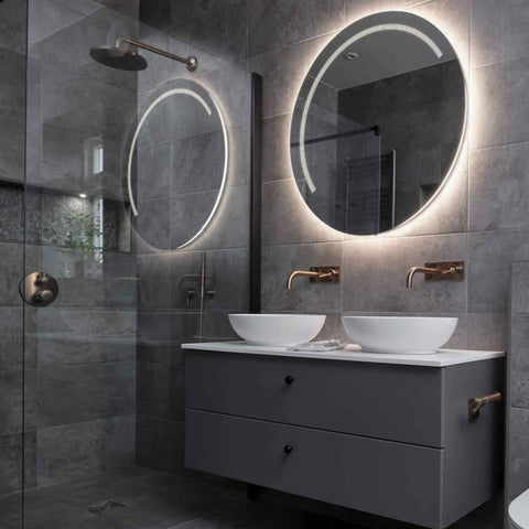 Espejo LED Redondo | Control por interruptor de pared | Luz blanca neutra - Reyze Seria Minimal Model 5