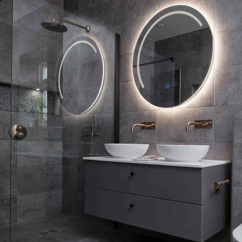 Espejo LED Redondo | Botón táctil | Luz blanca neutra - Reyze Seria Minimal Model 5