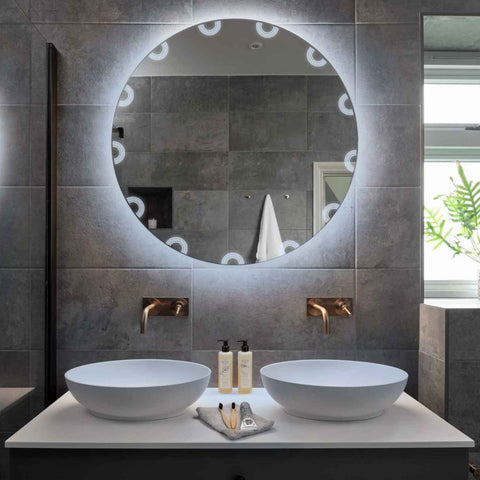 Espejo LED Redondo | Control por interruptor de pared | Luz blanca fría - Reyze Seria Edge Model 4