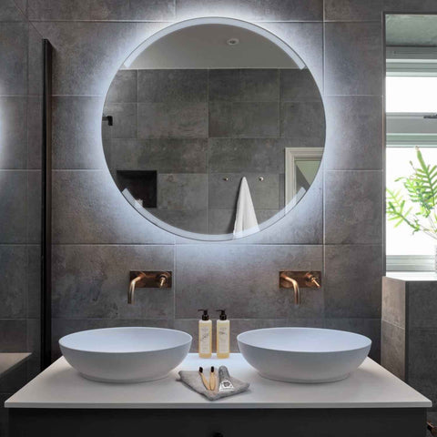 Espejo LED Redondo | Control por interruptor de pared | Luz blanca fría - Reyze Seria Edge Model 8