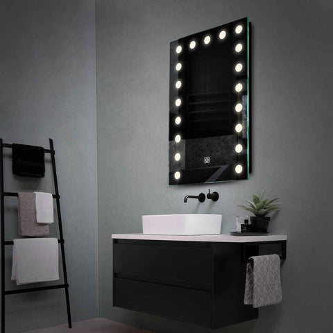 Espejo LED Vertical | Botón táctil | Luz blanca neutra - Reyze Seria Salono Model 6