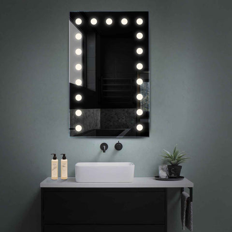 Espejo LED Vertical | Control por interruptor de pared | Luz blanca neutra - Reyze Seria Salono Model 6