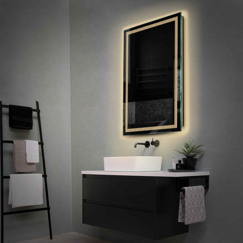 Espejo LED Vertical | Control por interruptor de pared | Luz blanca cálida - Reyze Seria Minimal Model 1