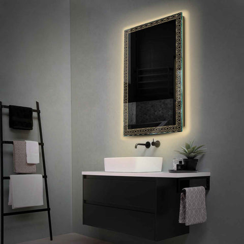 Espejo LED Vertical | Control por interruptor de pared | Luz blanca cálida - Reyze Seria Official Model 1