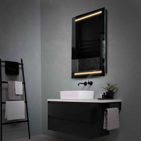 Espejo LED Vertical | Control por interruptor de pared | Luz blanca cálida - Reyze Seria Salono Model 4
