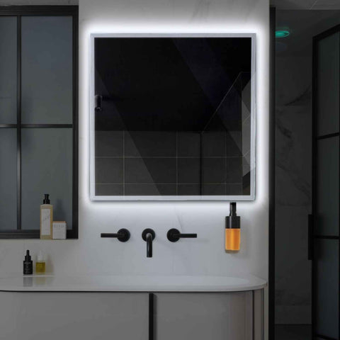 Espejo LED Cuadrado | Control por interruptor de pared | Luz blanca fría - Reyze Seria Edge Model 1