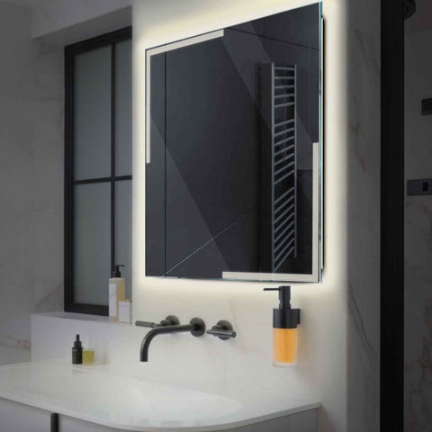 Espejo LED Cuadrado | Control por interruptor de pared | Luz blanca neutra - Reyze Seria Edge Model 2