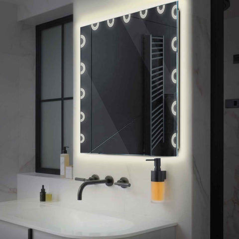 Espejo LED Cuadrado | Control por interruptor de pared | Luz blanca neutra - Reyze Seria Edge Model 4