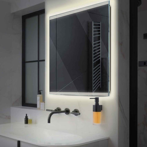 Espejo LED Cuadrado | Control por interruptor de pared | Luz blanca neutra - Reyze Seria Edge Model 8