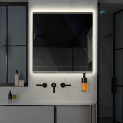 Espejo LED Cuadrado | Control por interruptor de pared | Luz blanca neutra - Reyze Seria Edge Model 8