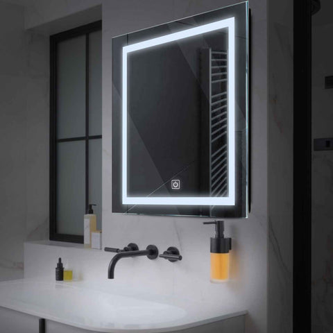 Espejo LED Cuadrado | Botón táctil | Luz blanca fría - Reyze Seria Salono Model 1