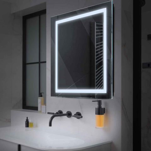 Espejo LED Cuadrado | Control por interruptor de pared | Luz blanca fría - Reyze Seria Salono Model 1