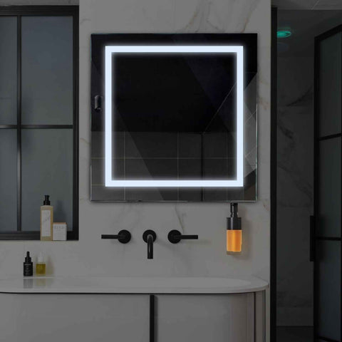 Espejo LED Cuadrado | Control por interruptor de pared | Luz blanca fría - Reyze Seria Salono Model 1