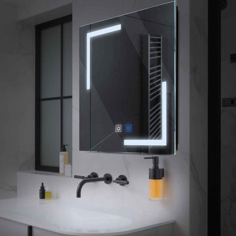 Espejo LED Cuadrado | Botones táctiles | Función antivaho | Luz blanca fría - Reyze Seria Salono Model 3