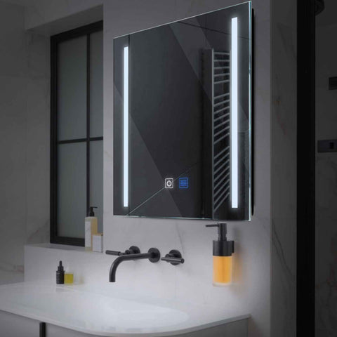 Espejo LED Cuadrado | Botones táctiles | Función antivaho | Luz blanca fría - Reyze Seria Salono Model 5