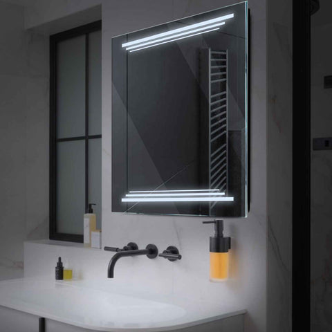 Espejo LED Cuadrado | Control por interruptor de pared | Luz blanca fría - Reyze Seria Salono Model 7