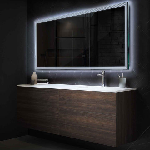 Espejo LED Rectangular | Control por interruptor de pared | Luz blanca fría - Reyze Seria Edge Model 1