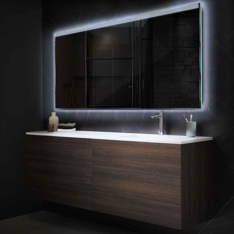 Espejo LED Rectangular | Control por interruptor de pared | Luz blanca fría - Reyze Seria Edge Model 5