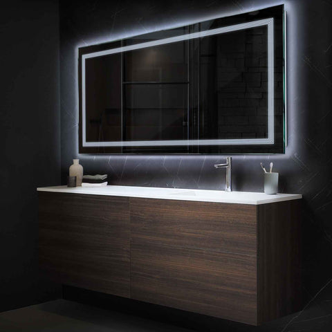 Espejo LED Rectangular | Control por interruptor de pared | Luz blanca fría - Reyze Seria Minimal Model 1