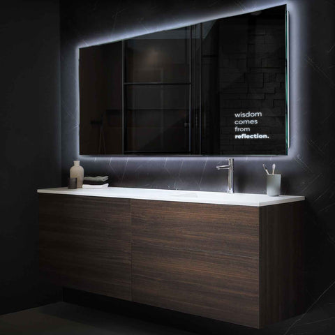 Espejo LED Rectangular | Control por interruptor de pared | Luz blanca fría - Reyze Seria Motivated Model 1