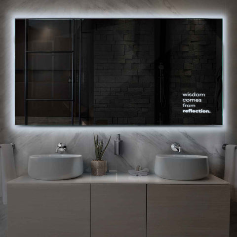 Espejo LED Rectangular | Control por interruptor de pared | Luz blanca fría - Reyze Seria Motivated Model 1