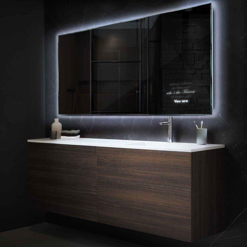 Espejo LED Rectangular | Control por interruptor de pared | Luz blanca fría - Reyze Seria Motivated Model 4