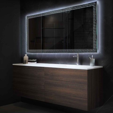 Espejo LED Rectangular | Control por interruptor de pared | Luz blanca fría - Reyze Seria Official Model 4