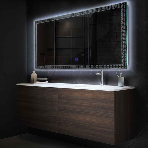 Espejo LED Rectangular | Botón táctil | Luz blanca fría - Reyze Seria Official Model 5