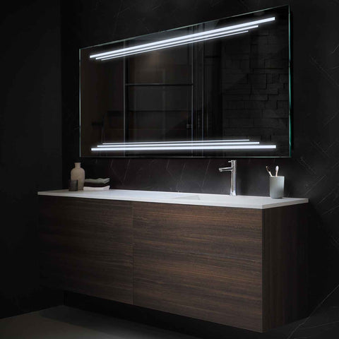 Espejo LED Rectangular | Control por interruptor de pared | Luz blanca fría - Reyze Seria Salono Model 7