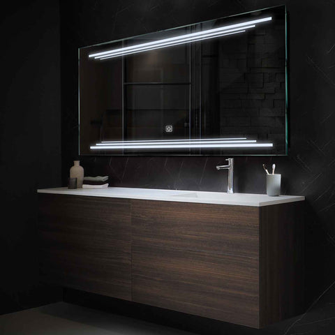 Espejo LED Rectangular | Botón táctil | Luz blanca fría - Reyze Seria Salono Model 7