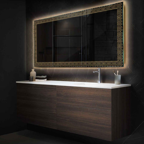 Espejo LED Rectangular | Control por interruptor de pared | Luz blanca cálida - Reyze Seria Official Model 1