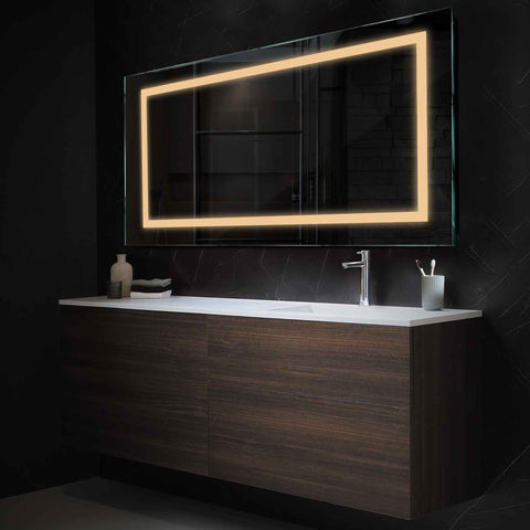 Espejo LED Rectangular | Control por interruptor de pared | Luz blanca cálida - Reyze Seria Salono Model 1