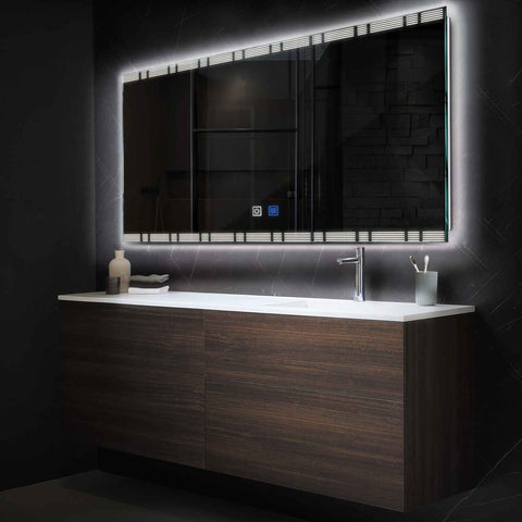 Espejo LED Rectangular | Botones táctiles | Función antivaho | Luz blanca neutra - Reyze Seria Edge Model 3