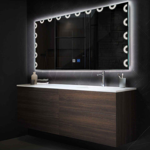 Espejo LED Rectangular | Botones táctiles | Función antivaho | Luz blanca neutra - Reyze Seria Edge Model 4