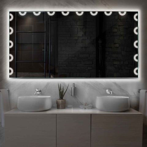 Espejo LED Rectangular | Control por interruptor de pared | Luz blanca neutra - Reyze Seria Edge Model 4