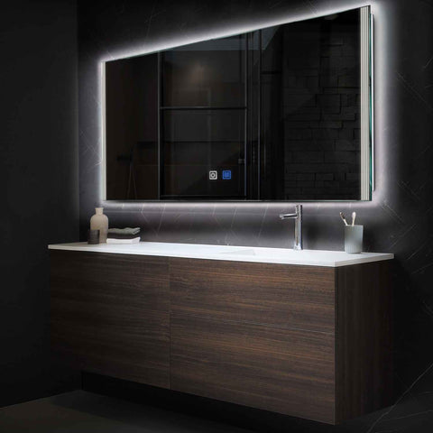 Espejo LED Rectangular | Botones táctiles | Función antivaho | Luz blanca neutra - Reyze Seria Edge Model 7