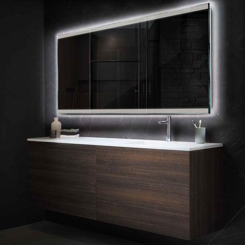 Espejo LED Rectangular | Control por interruptor de pared | Luz blanca neutra - Reyze Seria Edge Model 8