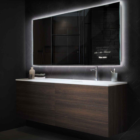 Espejo LED Rectangular | Control por interruptor de pared | Luz blanca neutra - Reyze Seria Motivated Model 4