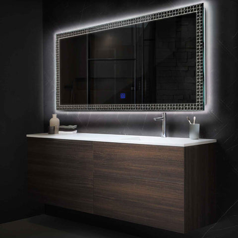 Espejo LED Rectangular | Botón táctil | Luz blanca neutra - Reyze Seria Official Model 4