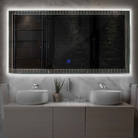 Espejo LED Rectangular | Botón táctil | Luz blanca neutra - Reyze Seria Official Model 5