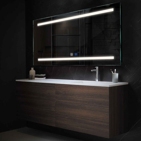 Espejo LED Rectangular | Botones táctiles | Función antivaho | Luz blanca neutra - Reyze Seria Salono Model 4