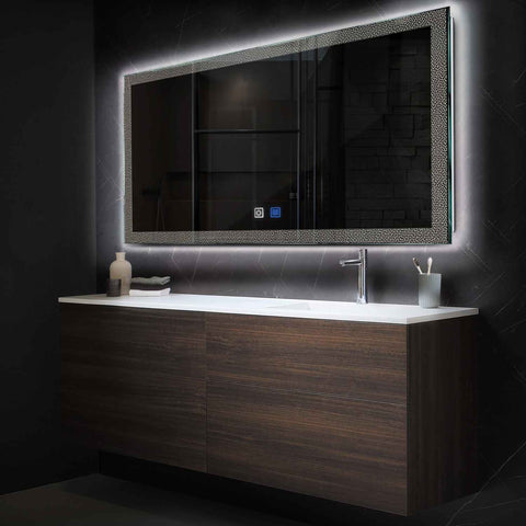 Espejo LED Rectangular | Botones táctiles | Función antivaho | Luz blanca neutra - Reyze Seria Simetria Model 4