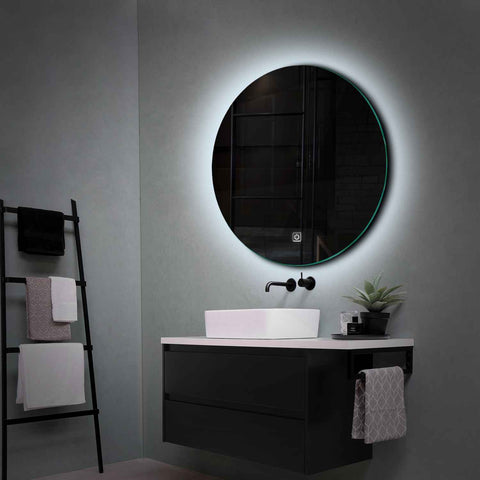 Espejo LED Redondo | Botón táctil | Luz blanca fría - Reyze Seria Ambient Model 1
