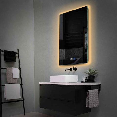 Espejo LED Vertical | Botones táctiles | Función antivaho | Luz blanca cálida - Reyze Seria Ambient Model 1