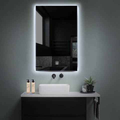 Espejo LED Vertical | Botón táctil | Luz blanca fría - Reyze Seria Ambient Model 1