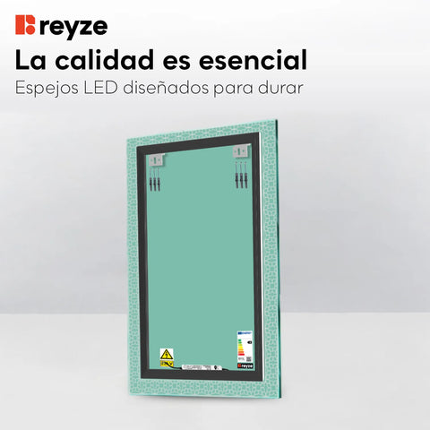 Espejo LED Vertical | Control por interruptor de pared | Luz blanca cálida - Reyze Seria Official Model 1