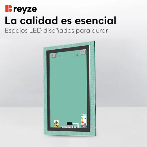 Espejo LED Vertical | Botón táctil | Luz blanca cálida - Reyze Seria Official Model 8