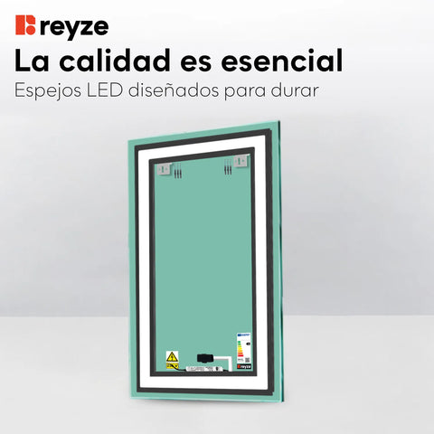 Espejo LED Vertical | Botón táctil | Luz blanca cálida - Reyze Seria Salono Model 1